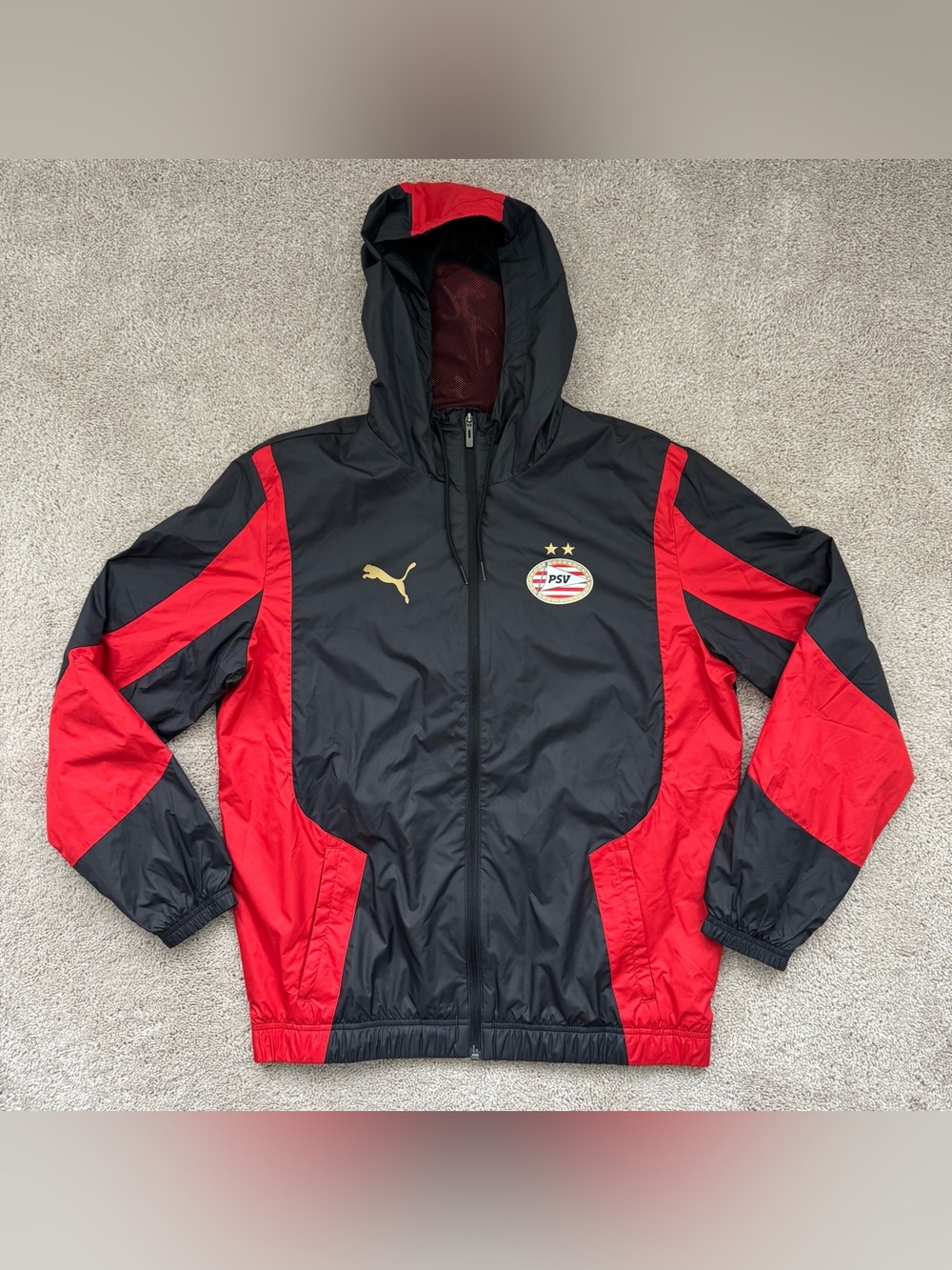 PUMA PSV Eindhoven Soccer Windbreaker Men Sz Medium